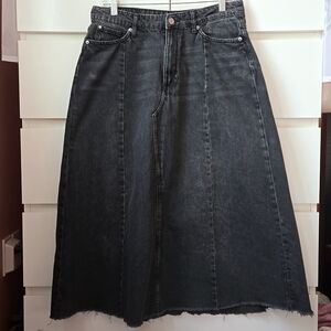 H&M Denim Midi Skirt